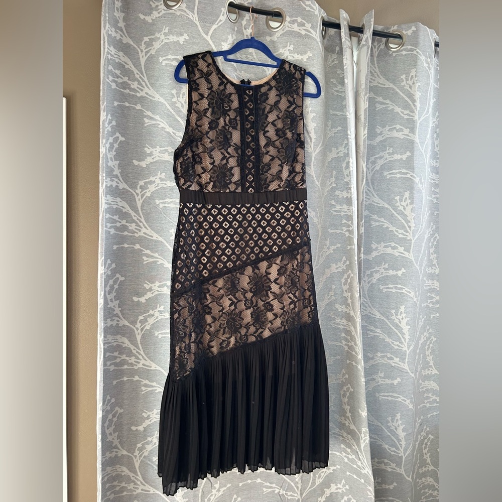 Lace and crochet midi dress